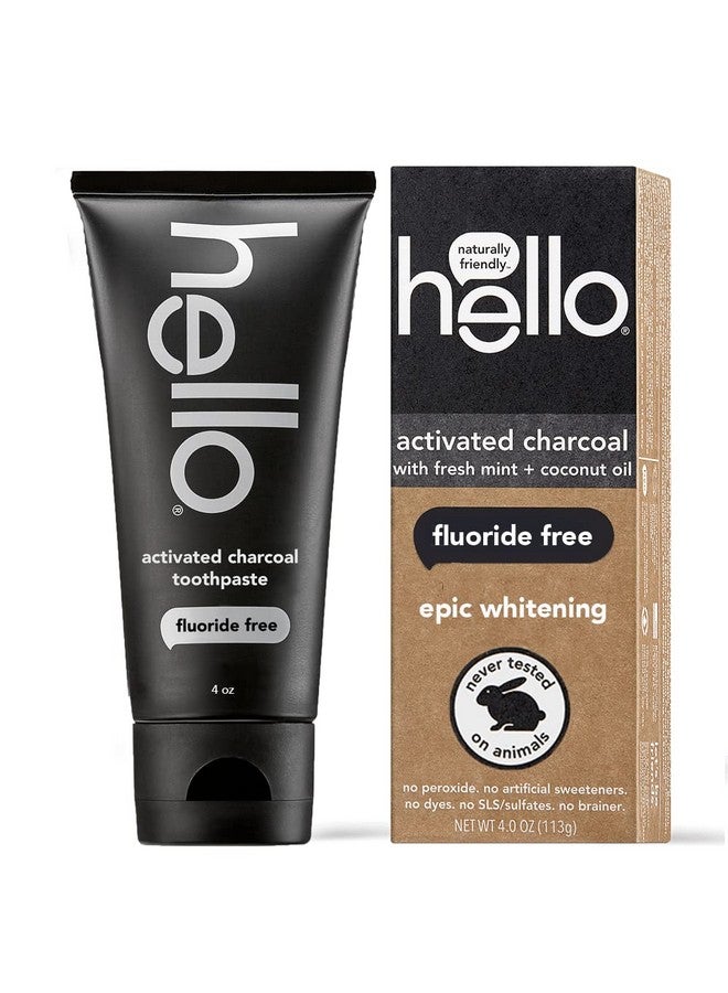 Ello Activated Charcoal Epic Teeth Whitening Fluoride Free Toothpaste Fresh Mint And Coconut Oil Vegan Sls Free Gluten Free And Peroxide Free 4 Ounce