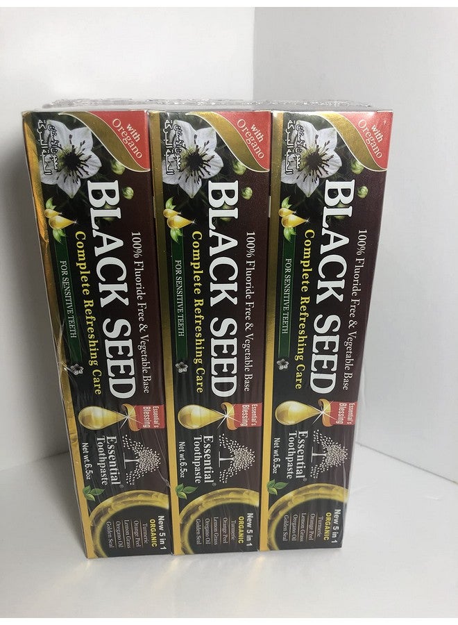 Ssential Palace Organic Black Seed Toothpaste 100% Fluoride Free & Vegetable Base (6 Pack) 6.5Oz