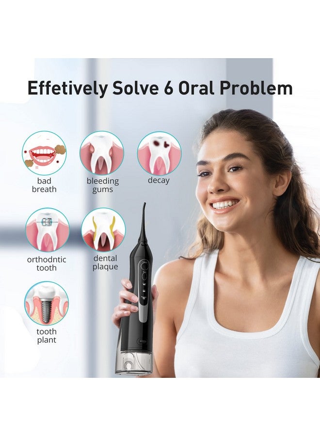 Water Dental Flosser Teeth Pick: Portable Cordless Oral Irrigator 300Ml Rechargeable Travel Irrigation Cleaner Ipx7 Waterproof Electric Waterflosser Flossing Machine For Teeth Cleaning F5020E