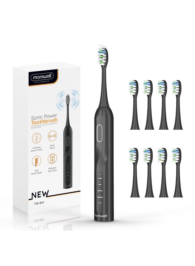 Ornwell Electric Toothbrush Sonic Toothbrush With 8 Brush Heads Ultra Sonic Motor 4 Modes Rechargeable Waterproof Electric Toothbrush For Adults And Teenagers