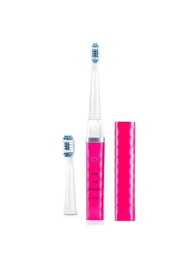 Op Sonic Usb Charge Anywhere Toothbrush (Pink) Rechargeable Toothbrush W/Up To 40 000 Brush Strokes/Minute Longlasting Dupont Nylon Bristles Teens & Adult Toothbrush With Quadrant Pacer