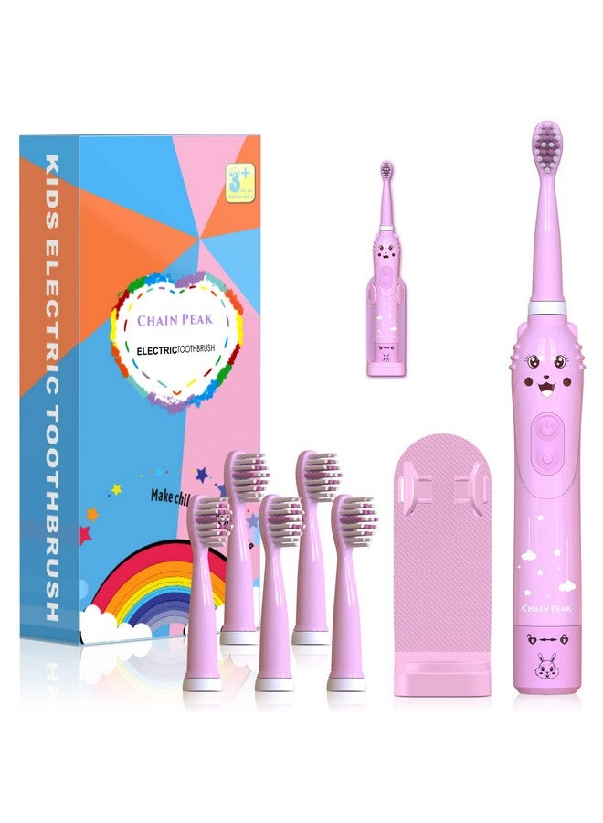 Hain Peak Kids Sonic Electric Toothbrush Rechargeable Smart Toothbrush For Children Toothbrush For Toddlers Boys Girls Age 312 With 30S Reminder 2 Mins Timer 6 Modes 6 Brush Heads