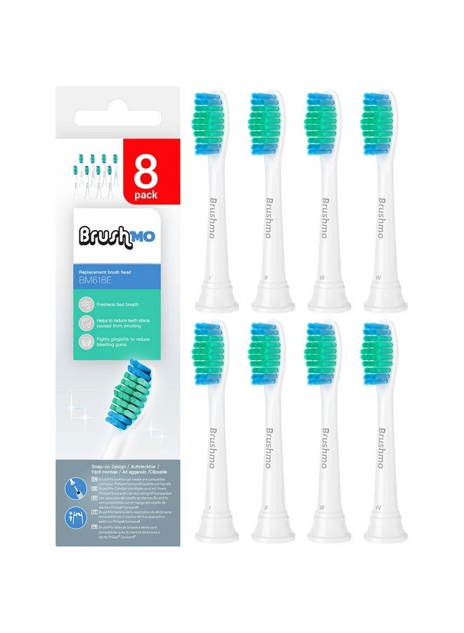 Rushmo Hx6013/Hx6015 Replacement Toothbrush Heads Compatible With Phillips Sonicare Electric Toothbrush 8 Pack