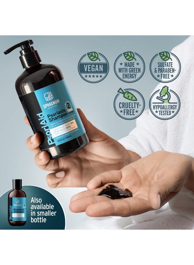 Medicated Psoriasis Shampoo And Conditioner Set Salicylic Acid 3% And Peat Mud Shampoo Together With Argan And Olive Oil Condtioner. 2 X 13.5 Fl. Oz