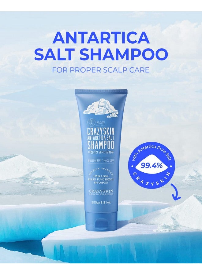 Razy Skin Antartica Salt Scalp Ice Shampoo 8.81 Fl Oz Dandruff Clarifying & Exfoliating Buildups For Healthy Hair Growth. For Dry Itchy Flaky Oily Scalp