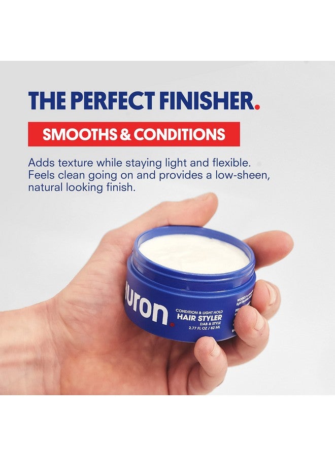 Uron Men'S Condition & Light Hold Hair Styler. Versatile Grooming Cream Smooths & Conditions While Providing A Light Flexible Hold And Matte Finish. Fresh Clean Scent. 100% Vegan. 2.7 Oz.