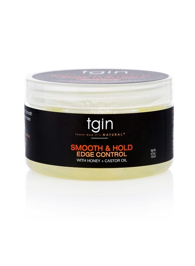 Tgin Smooth & Hold Edge Control Infused With Honey & Castor Oil For Natural Hair Dry Hair Curly Hair 4 Oz