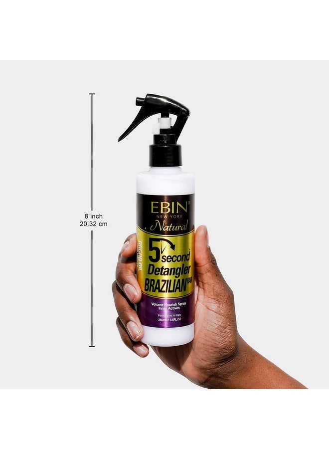 5 Second Detangler Infused With Moroccan Argan Oil ; Instant Moisture ; Lightweight Conditioning ; Softening And Smoothing ; Add Natural Shine And Moisture ; Wig & Weave 8.5 Oz / 250Ml