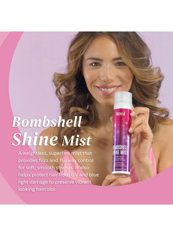 Loxxi Bombshell Shine Mist Heat Styling Spray That Is A Weightless & Superfine Mist With Quartz Dust Calendula Extract & Colour Care Complex 6.5 Oz.