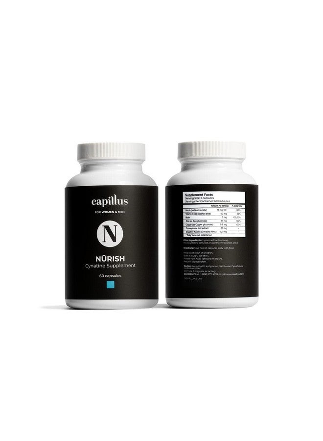 Apillus Nūrish Hair Growth Supplement Get Thicker Fuller Hair With Biotin And Keratin Contains Cynatine Hns For Stronger And Healthier Hair Daily Supplement 60 Count