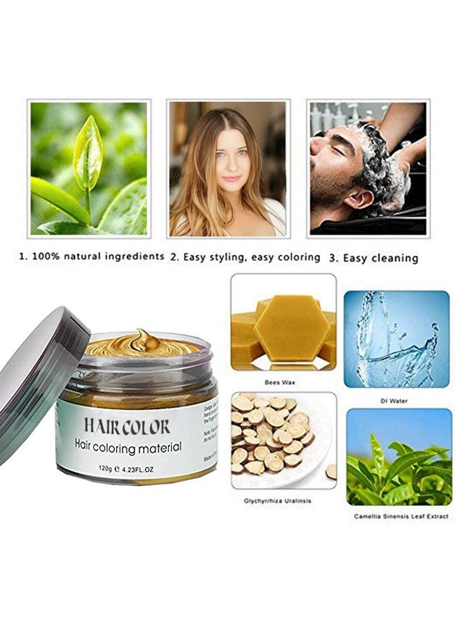 Gold Temporary Hair Color Wax Dye Kids Hair Spray Disposable Natural Hair Strong Style Gel Cream Hair Dye Instant Hairstyle Mud Cream For Party Cosplay Masquerade Etc.(Gold)