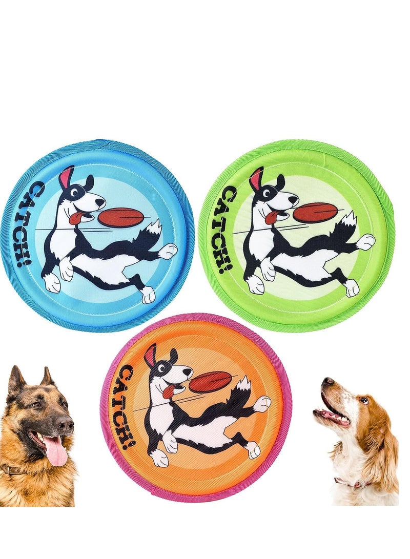 Dog Flying Disc 3 Pack Flyer Toy Lightweight Fetch for Small Large  Puppies Floats in Water  Safe on Teeth Yard Lawn Games Sports Party