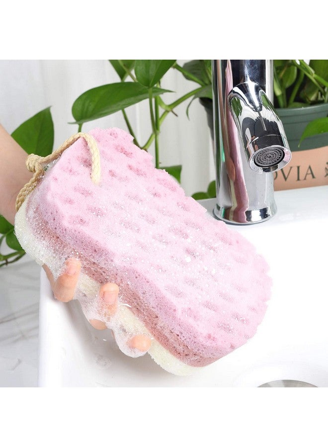 Ecuco 3 Pcs Bath Sponge For Women Men Kids Sponge Loofah Body Scrubber Shower Sponge For Body Wash Bathroom 3 Colors & Large Size Bathing Sponge Bathing Accessories(Large Size)