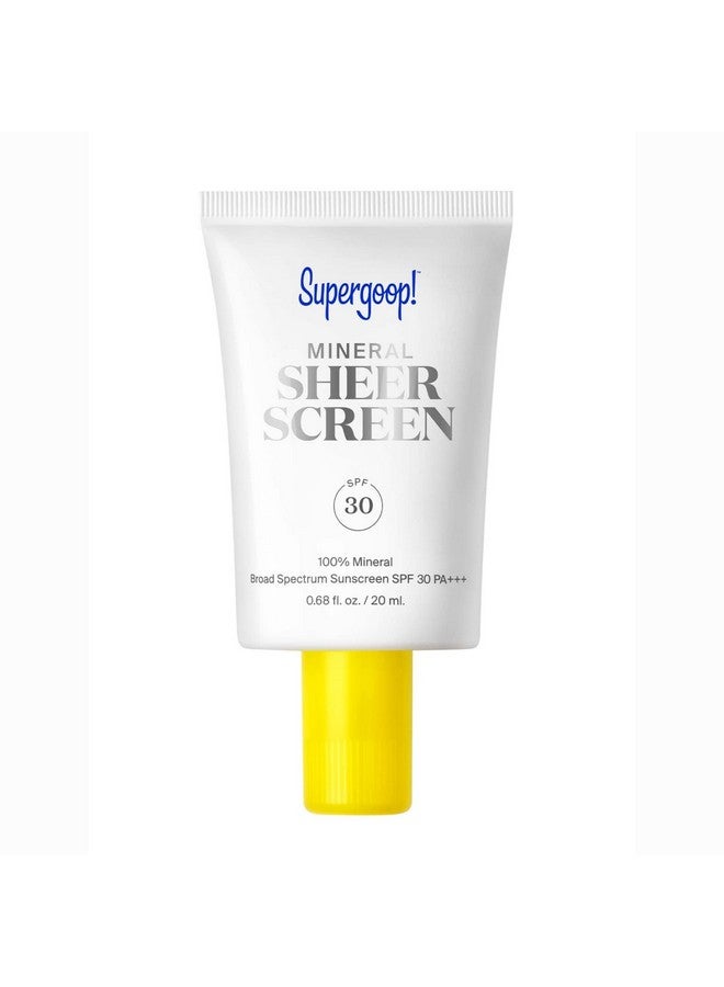 Upergoop! Mineral Sheerscreen Spf 30 Pa+++ 0.68 Fl Oz 100% Mineral Broad Spectrum Face Sunscreen + Primer + Helps Filter Blue Light Satin Finish For All Skin Types