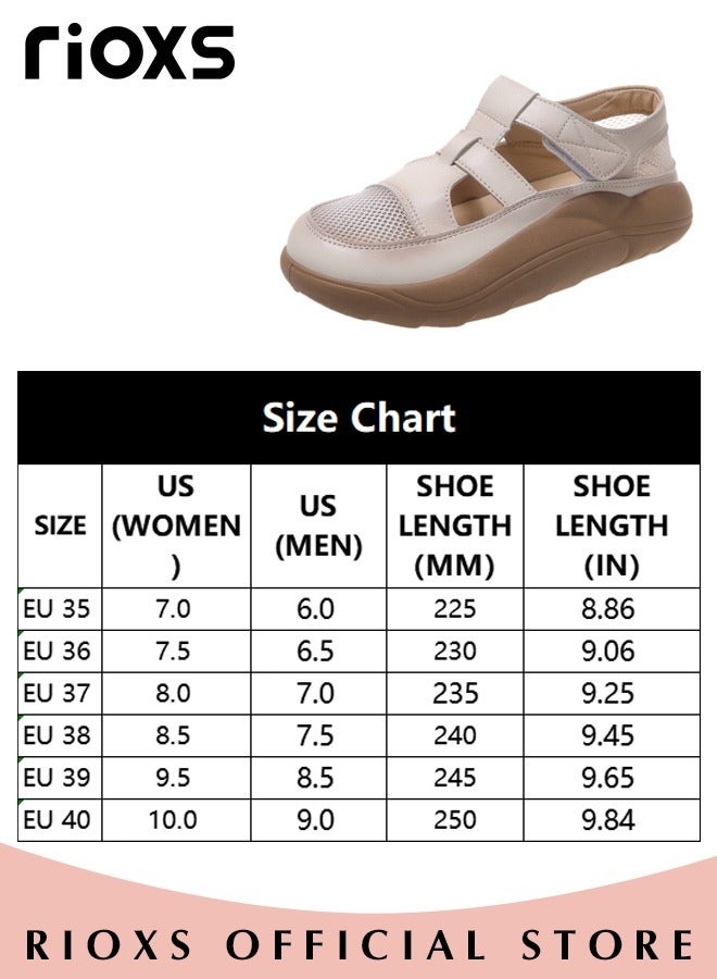 Women's Walking Shoes Fashion Casual Sneakers Closed Toes Thick Sole Shoes Lightweight Flat Sandals