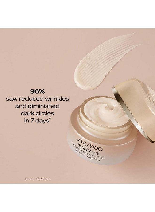 Hiseido Benefiance Wrinkle Smoothing Eye Cream 15 Ml Visibly Improves Five Types Of Eye Wrinkles Dark Circles & Puffiness 48Hr Hydration All Skin Types Noncomedogenic