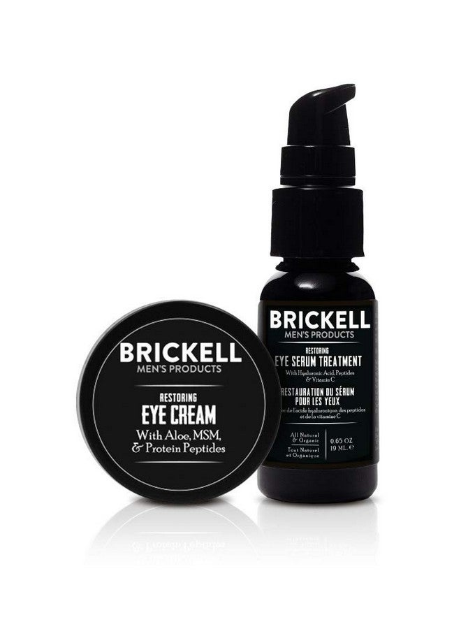 Brickell Men'S Restoring Eye Routine For Men Eye Serum And Eye Cream For Men Natural And Organic Unscented Men'S Skin Care Gift Set