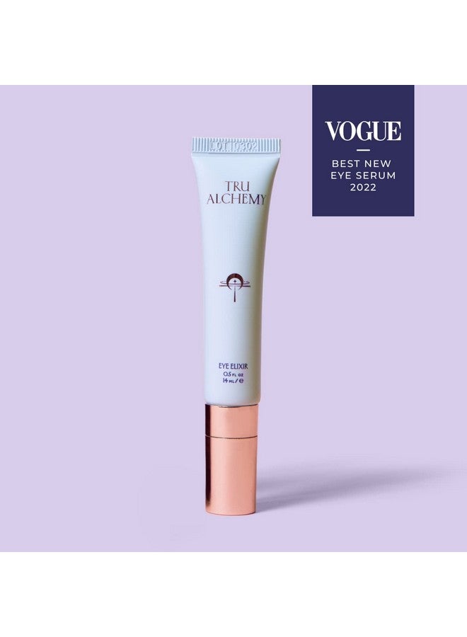 Ru Alchemy Eye Elixir Cooling Eye Treatment Cream Dark Circle Eye Cream For Puffiness And Bags Under Eyes Eye Cream For Wrinkles Caffeine Hyaluronic Acid Vitamin C 0.5 Fl Oz/14 Ml