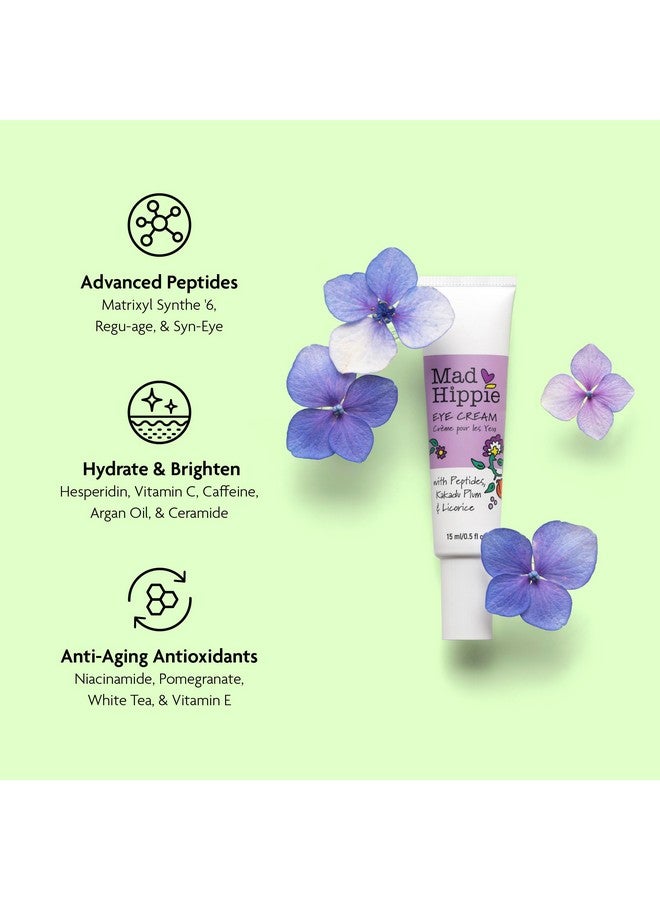 Ad Hippie Eye Cream Antiaging Under Eye Cream For Dark Circles And Puffiness With Niacinamide With Skinbrightening Vitamin C 0.5 Oz