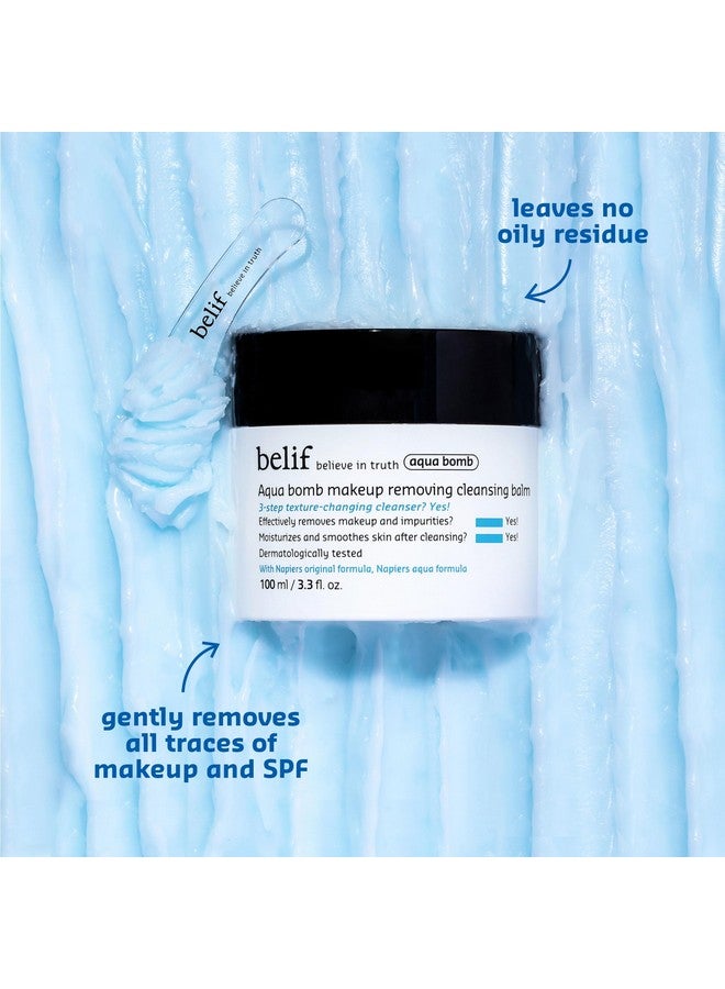 Elif Aqua Bomb Cleansing Balm ; Hydrating Makeup Remover & No Mess Clean Up ; Smoothens & Moisturizes Skin After Cleansing ; /W Lotus Flower Marshmallow Root & Lady'S Mantle ; 3.3 Floz