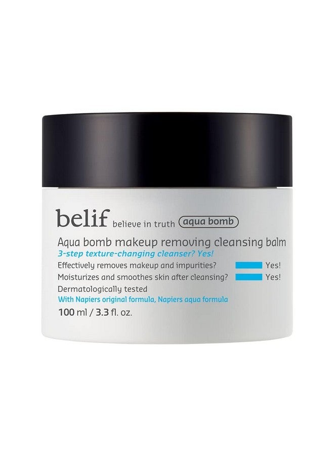 Elif Aqua Bomb Cleansing Balm ; Hydrating Makeup Remover & No Mess Clean Up ; Smoothens & Moisturizes Skin After Cleansing ; /W Lotus Flower Marshmallow Root & Lady'S Mantle ; 3.3 Floz