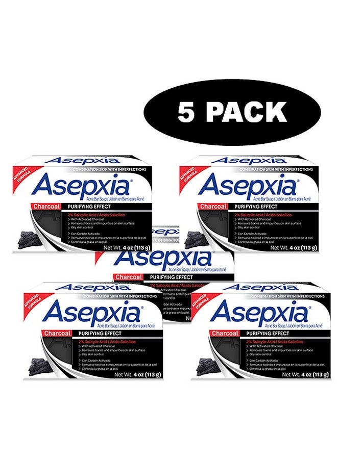 Sepxia Cleansing Bar Charcoal 4 Ounce 5 Count