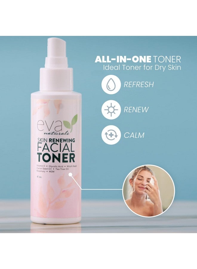 Witch Hazel Toner For Face Facial Toner For Dry Skin Skin Toner For Women Toner For Acne Prone Skin Face Toner For Oily Skin All Skin Types Hydrating Toner For Face And Sensitive Skin (4Oz)