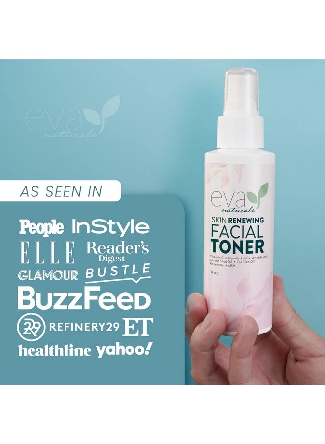 Witch Hazel Toner For Face Facial Toner For Dry Skin Skin Toner For Women Toner For Acne Prone Skin Face Toner For Oily Skin All Skin Types Hydrating Toner For Face And Sensitive Skin (4Oz)