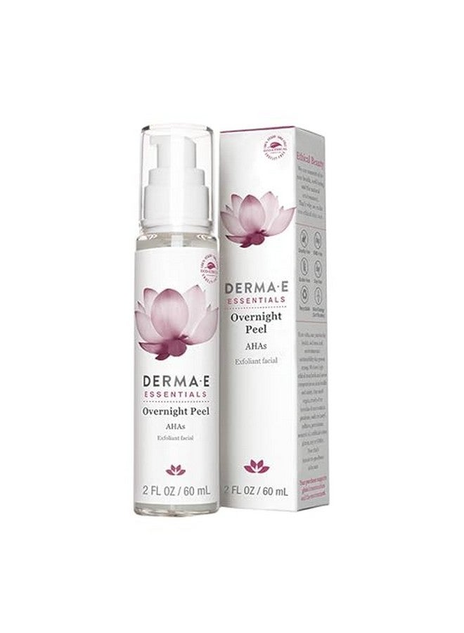 Derma E Overnight Peel Alpha Hydroxy Acid Face Mask For Acne Scars Uneven Skin & Hyperpigmentation Peel With Ahas Calms Hydrates & Retexturizes 2 Fl Oz