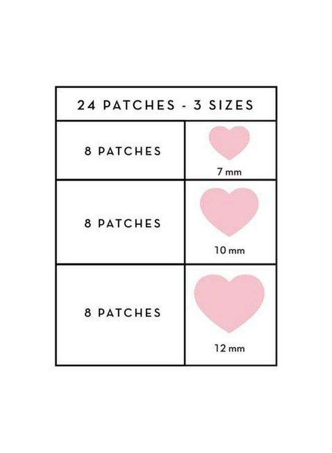 He Crème Shop Heart Shape Clear Skin Hydrocolloid Dark Spot Acne Patches Infused With Salicylic Acid + Witch Hazel ; Adhesive Patches That Fight Pesky Pimples. (72 Patches / 3 Sizes)