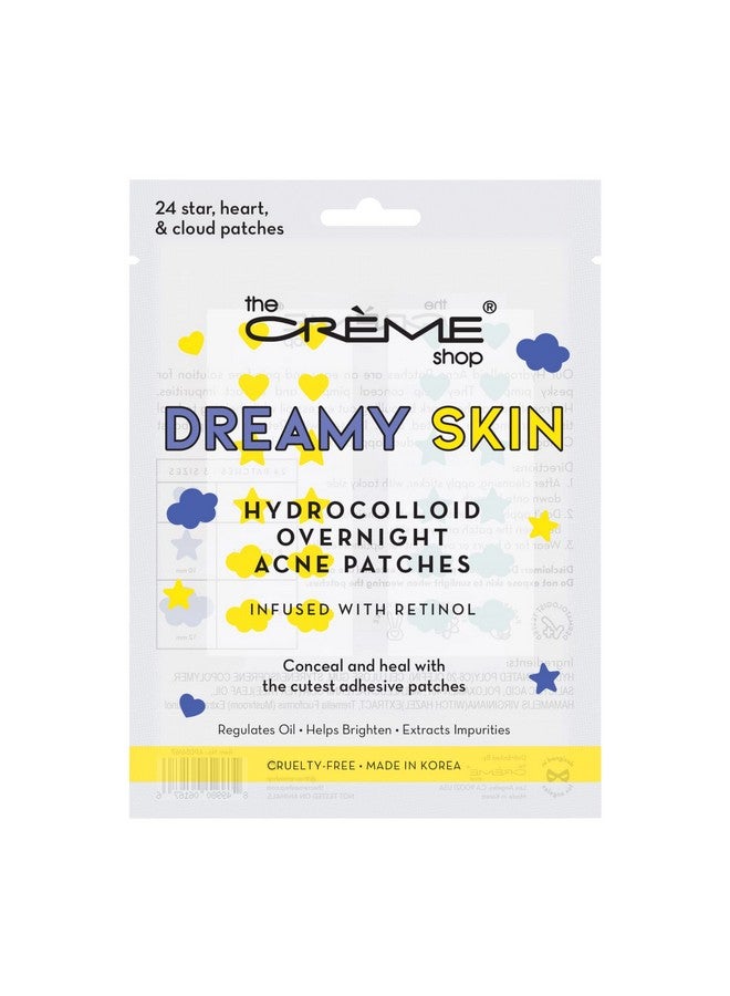 He Crème Shop Dreamy Skin Hydrocolloid Overnight Acne Patches Infused With Salicylic Acid + Witch Hazel ; Adhesive Patches That Fight Pesky Pimples. (72 Patches / 3 Sizes)