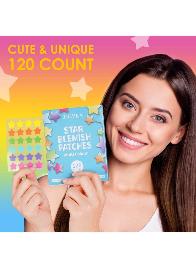 Olvka Star Pimple Patchspot Cover Hydrocolloid Acne Pimple Patches (120 Patches) Star Shape Blemish Patches Cute Zit Patches For Face Sticker Skincare