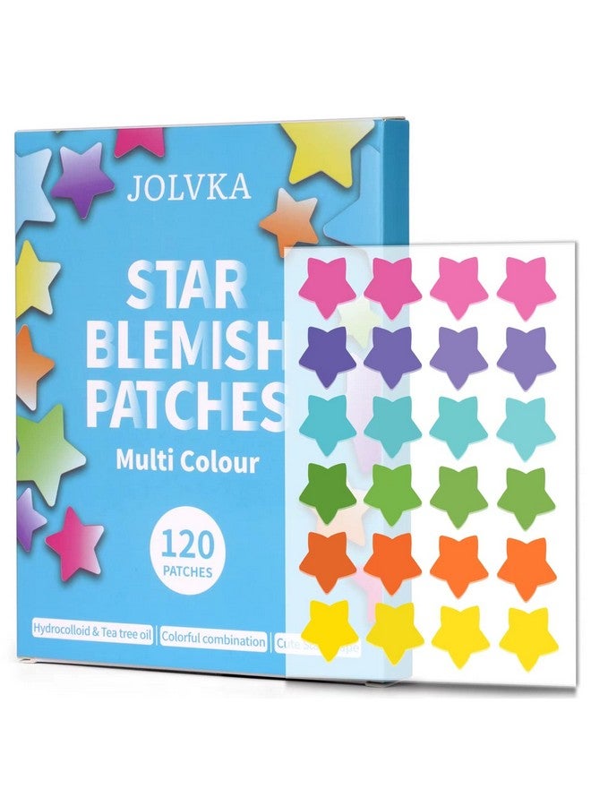 Olvka Star Pimple Patchspot Cover Hydrocolloid Acne Pimple Patches (120 Patches) Star Shape Blemish Patches Cute Zit Patches For Face Sticker Skincare