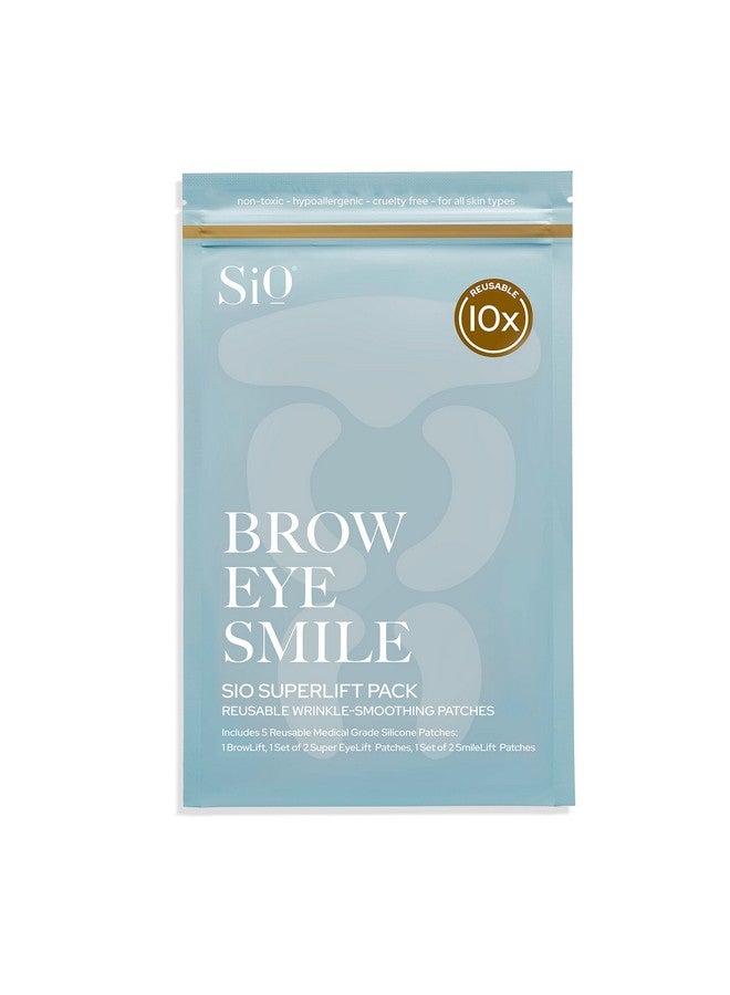 Io Beauty Superlift Forehead Eye & Lip Antiwrinkle Silicone Patches Reduce Brow Smile And Under Eye Wrinkles Overnight