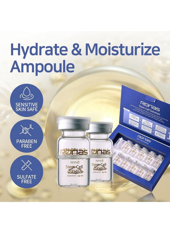 Ronas Stem Cell Solution 10 vial. Advanced Anti Aging Formula. Dermatologists Approved and Recommended as Best Anti Aging Solution. Plant Stem Cells Rejuvenate your Skin. Korean