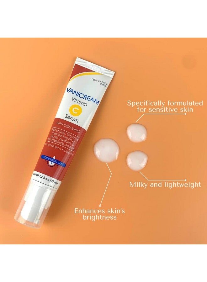 Anicream Vitamin C Serum Free Of Dyes Fragrance Masking Fragrance Lanolin Parabens & Formaldehyde Releasers For Sensitive Skin 1.2 Fl Oz