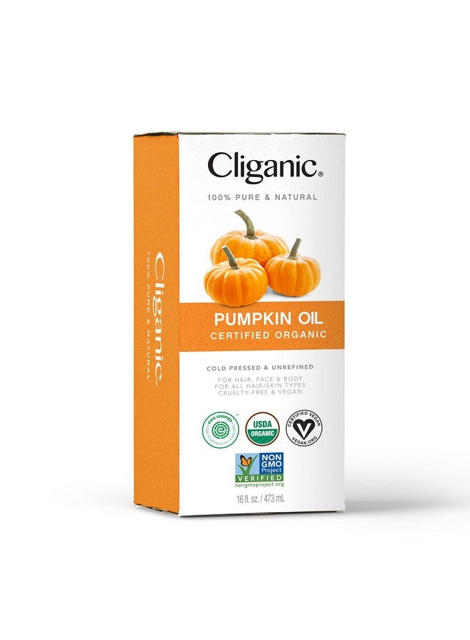 Liganic Organic Pumpkin Seed Oil 100% Pure For Face & Hair ; Natural Cold Pressed Unrefined