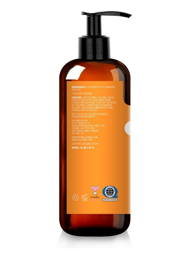 Liganic Organic Pumpkin Seed Oil 100% Pure For Face & Hair ; Natural Cold Pressed Unrefined