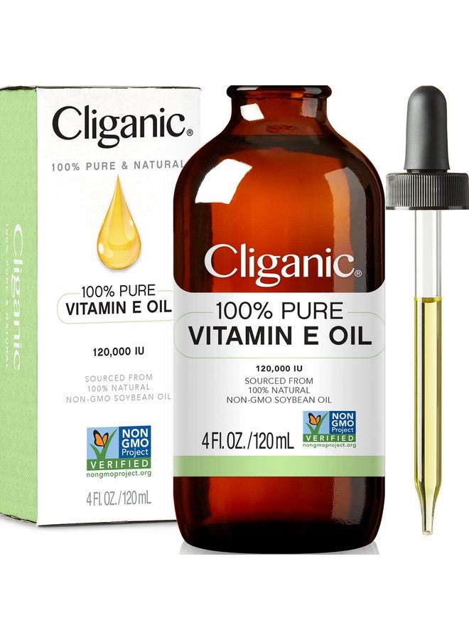 Liganic 100% Pure Vitamin E Oil For Skin Hair & Face 120 000 Iu Nongmo Verified ; Natural Dalpha Tocopherol