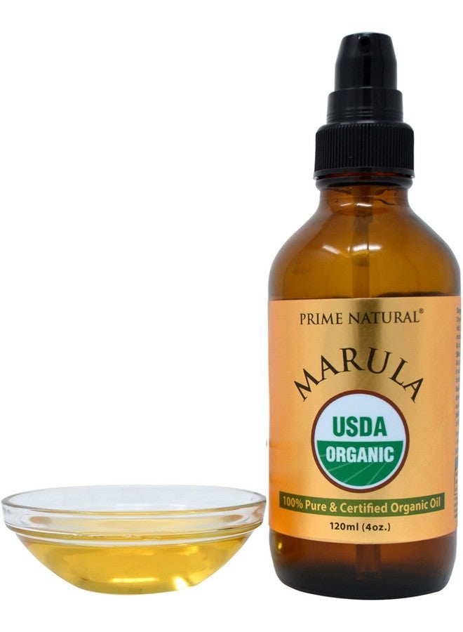 Organic Marula Oil 4Oz/120Ml Usda Certified Cold Pressed Unrefined Virgin 100% Pure Natural Vegan Best For Face Body Hair Nails Skin Care