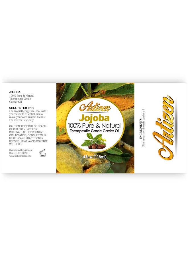 100% Pure Jojoba Oil (Huge 4Oz Bottle) Allnatural Jojoba Oil Cold Pressed Perfect Moisturizer For Hair Skin Face And Hair