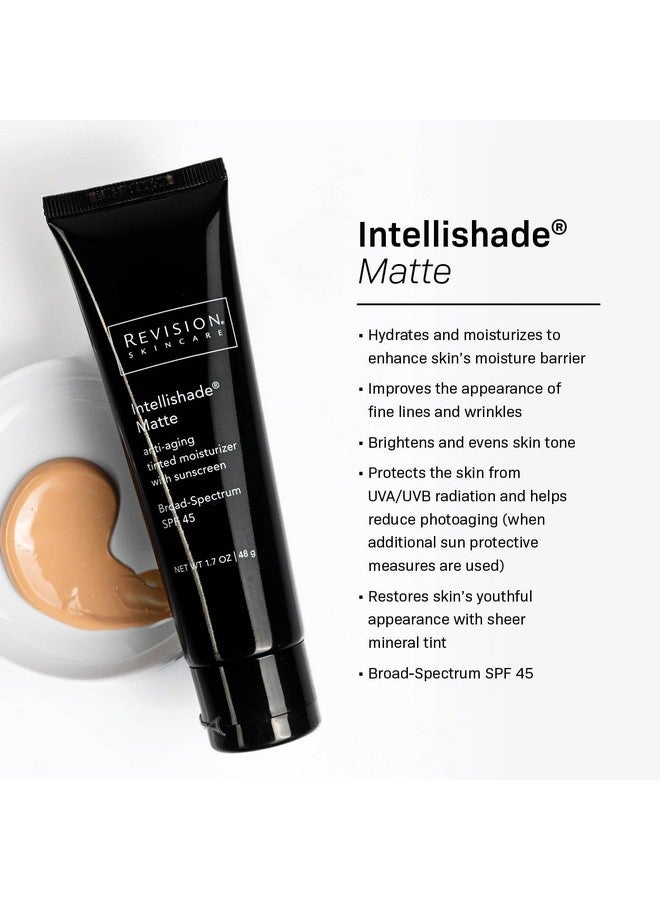Evision Skincare Intellishade Matte 5In1 Antiaging Tinted Moisturizer With Spf 45 Correct Protect Conceal Brighten And Hydrate Skin Reduce Signs Of Aging 1.7Oz