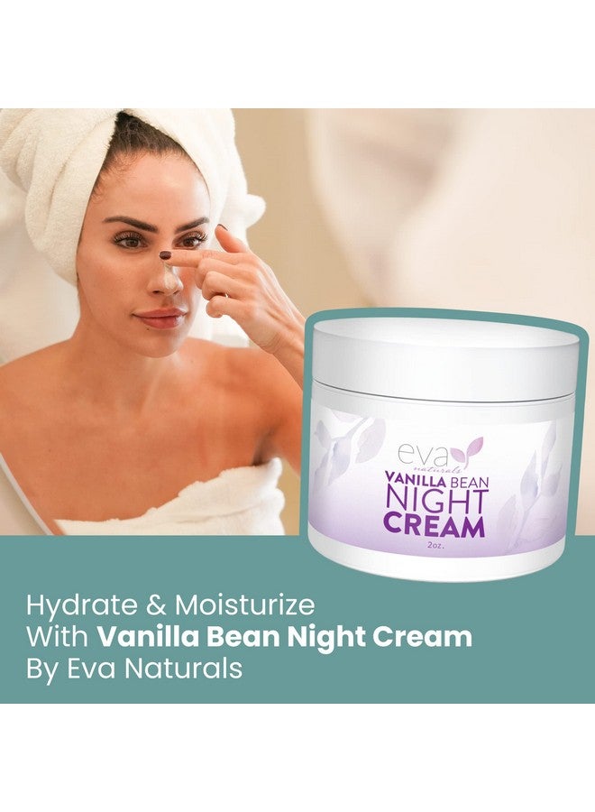 Va Naturals Vanilla Bean Night Repair Cream Green Tea & Vitamin E Face Night Cream For Smoother Softer Skin While Reducing Wrinkles And Fine Lines Anti Aging Moisturizer For All Skin Types 2 Oz
