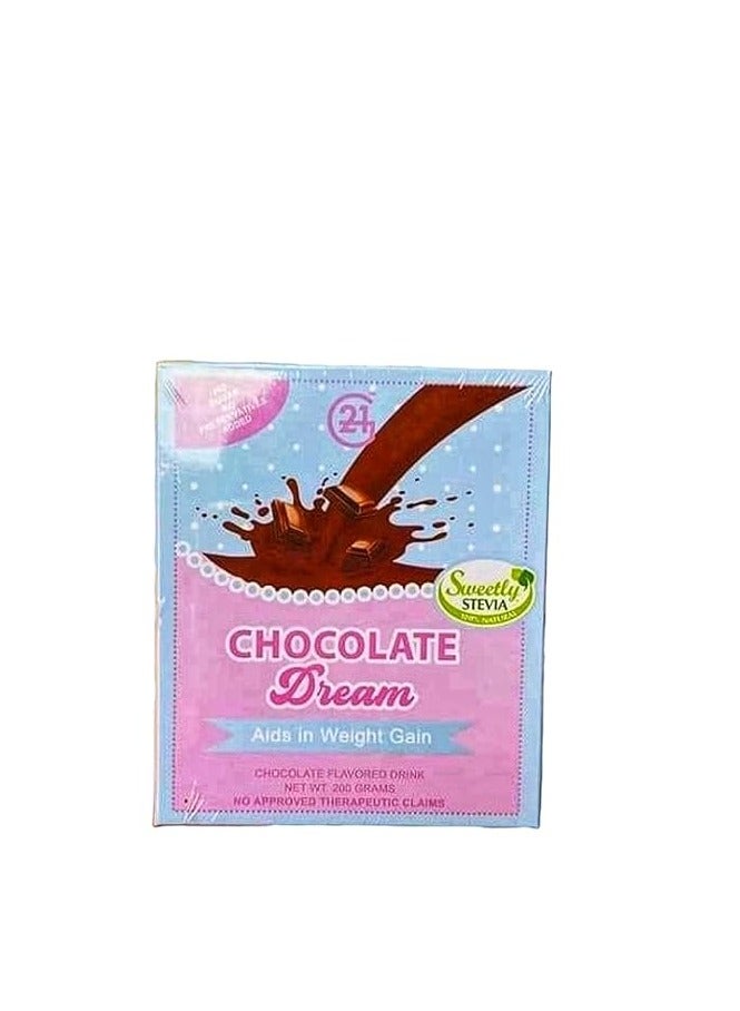 G21 CHOCOLATE DREAM Chocolate Flavored Drink for Weight Gain, 10 Sachets x 20g