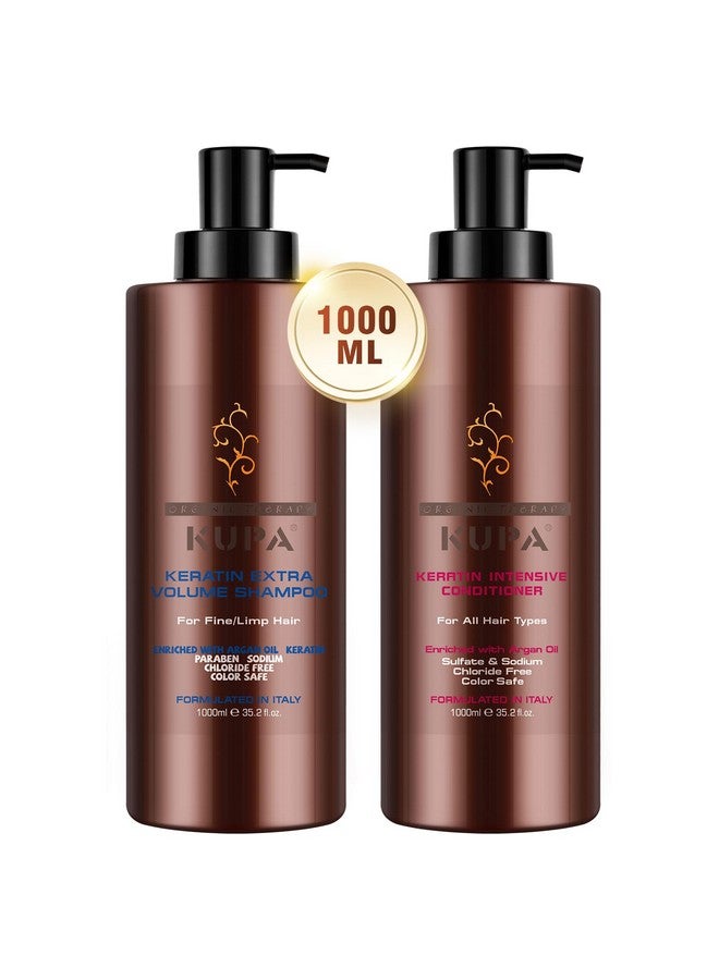 Keratin Extra Volume Argan Oil Shampoo And Conditioner Sets With Hair Mask Sulfate Free Organic Refreshing Shampoo Kits For Damaged Dry Curly Frizzy Hair Moisturizing Shampoo