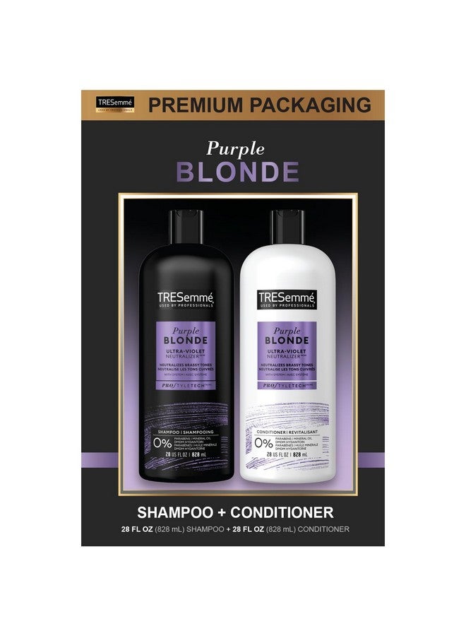 Tresemme Shampoo And Conditioner Set Purple Shampoo For Blonde Hair Blonde Shampoo And Conditioner Blonde & Silver Hair Care 28 Fl Oz (2 Piece Set)