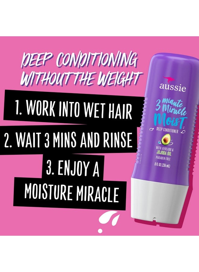 Ussie Total Miracle Shampoo Conditioner And 3 Minute Miracle Deep Conditioner Hair Treatment Bundle Infused With Apricot And Australian Macadamia Oil Paraben Free