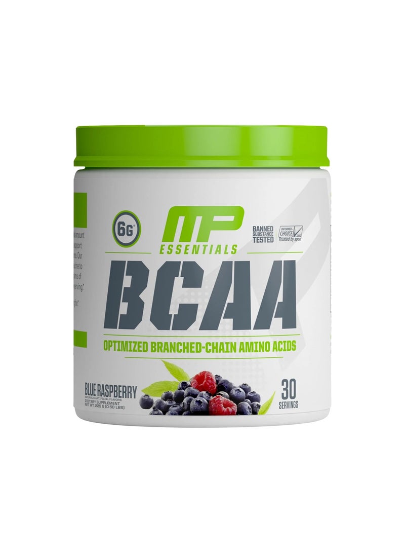 BCAA Optimized Branched-Chain Amino Acids, Blue Raspberry Flavour, 30 Servings