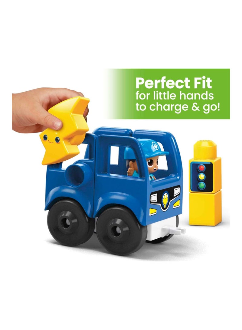 Mega Bloks Green Town Charge Go Bus Building S36 Toy Gift Set For Ages 1-5