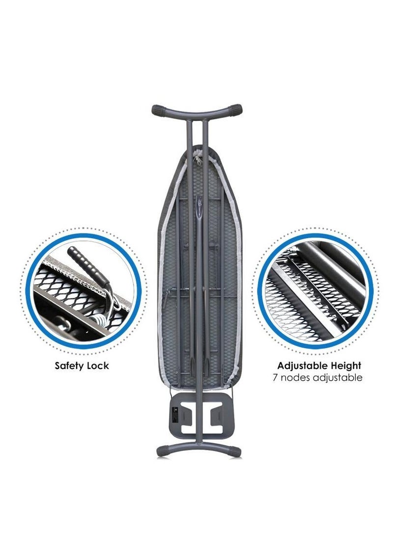 Extra-wide Foldable Non-slip Height Adjustable Ironing Board With Iron Rest 15 Inches\120*40cm